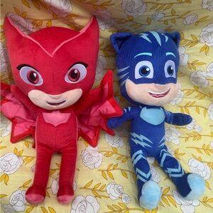 Owlette and Catboy Plush Toy Set - Red and Blue
